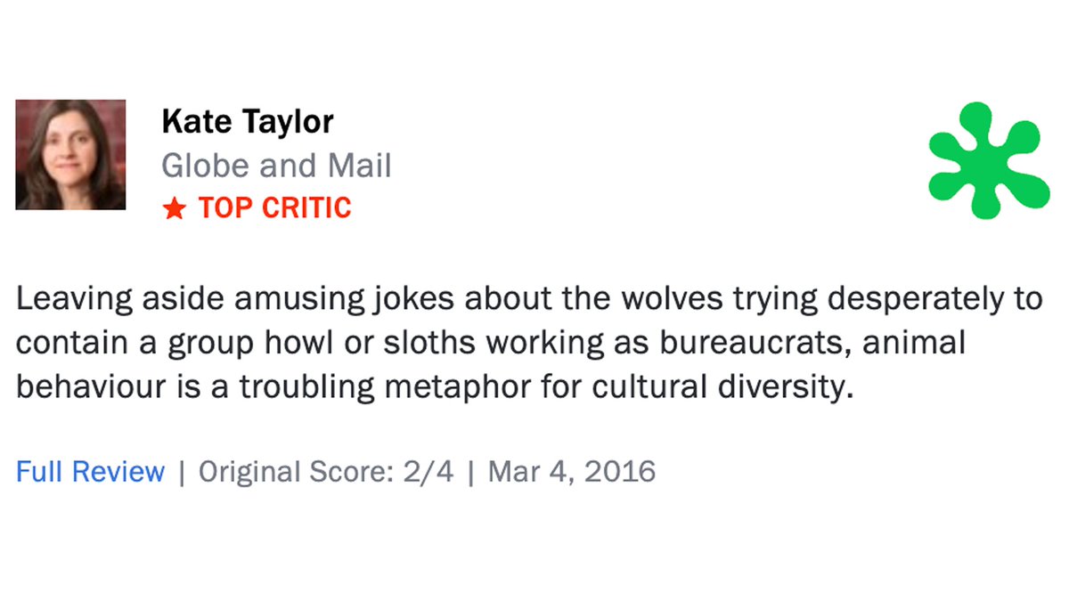 not sure what's a worse response to zootopia, this review or the furries who want to see the fox and the rabbit get it on