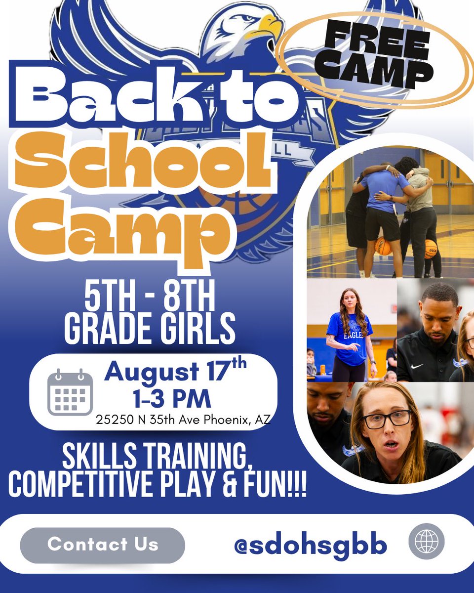 Giving back &amp; doing things “The OC Way” 

Opportunity to work on your craft along side of the best coaching staff in the state is here…Registration for our Lady Eagles “Back to School” Skills Camp is officially open. Sign up now!!!

docs.google.com/forms/d/e/1FAI…