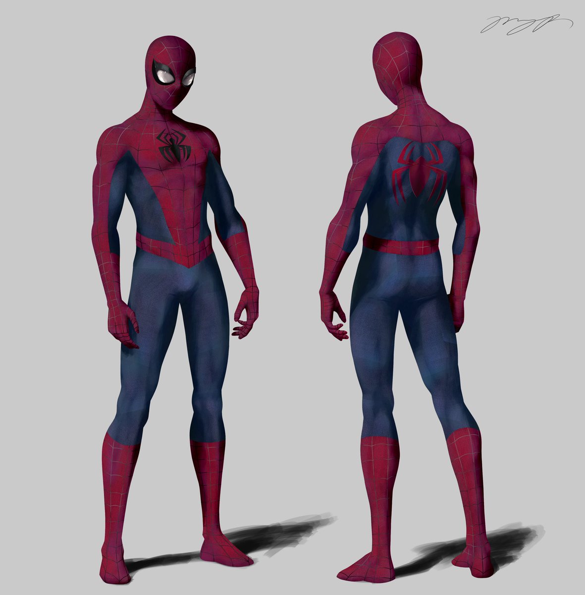 Tom_Smith717's tweet photo. Doing a Q&amp;A for the announcement video for our upcoming film, Peter Parker: Spider-Man. Feel free to ask questions under this post! #SpiderMan 

(Suit designed by @JustAmazingmike) https://t.co/fnPcxwhvpt