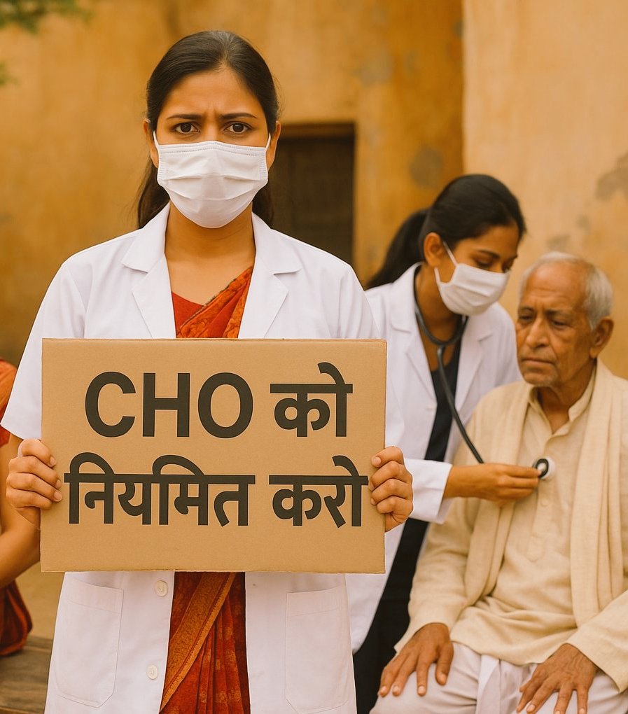 Community Health Officer (@officer_cho) on Twitter photo "7 सालों की मेहनत, लाखों की बचाई जान'
फिर भी हमारा शोषण, नहीं मिला सम्मान"
#CHO_को_नियमित_करो
#MLHP_CHO_4800_ग्रेड_पे_नियमितीकरण
<a href="/PMOIndia/">PMO India</a> <a href="/JPNadda/">Jagat Prakash Nadda</a> <a href="/MoHFW_INDIA/">Ministry of Health</a> <a href="/DrBharatippawar/">Dr.Bharati Pravin Pawar</a> <a href="/vishalchauhan_1/">Vishal Chauhan</a> <a href="/AnupriyaSPatel/">Anupriya Patel</a> <a href="/myogioffice/">Yogi Adityanath Office</a> <a href="/brajeshpathakup/">Brajesh Pathak</a> <a href="/kpmaurya1/">Keshav Prasad Maurya</a> <a href="/Sen2Partha/">partha_sen2</a> <a href="/BhimArmyChief/">Chandra Shekhar Aazad</a> "7 सालों की मेहनत, लाखों की बचाई जान'
फिर भी हमारा शोषण, नहीं मिला सम्मान"
#CHO_को_नियमित_करो
#MLHP_CHO_4800_ग्रेड_पे_नियमितीकरण
<a href="/PMOIndia/">PMO India</a> <a href="/JPNadda/">Jagat Prakash Nadda</a> <a href="/MoHFW_INDIA/">Ministry of Health</a> <a href="/DrBharatippawar/">Dr.Bharati Pravin Pawar</a> <a href="/vishalchauhan_1/">Vishal Chauhan</a> <a href="/AnupriyaSPatel/">Anupriya Patel</a> <a href="/myogioffice/">Yogi Adityanath Office</a> <a href="/brajeshpathakup/">Brajesh Pathak</a> <a href="/kpmaurya1/">Keshav Prasad Maurya</a> <a href="/Sen2Partha/">partha_sen2</a> <a href="/BhimArmyChief/">Chandra Shekhar Aazad</a>