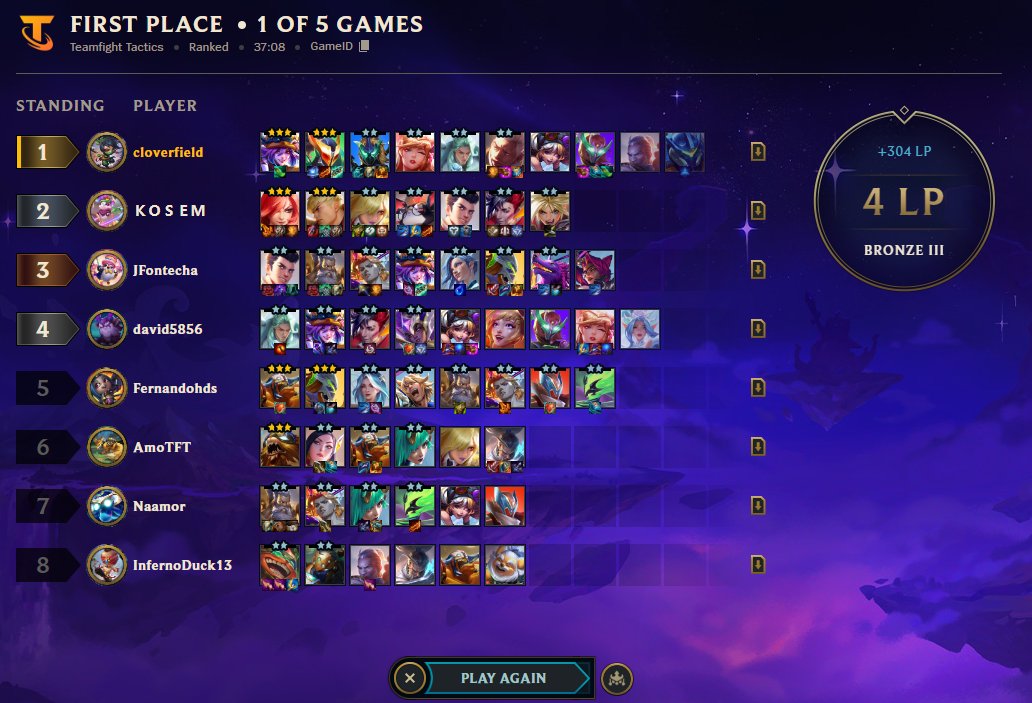 me gustó este nuevo set (y debuté con primer lugar jajaja)