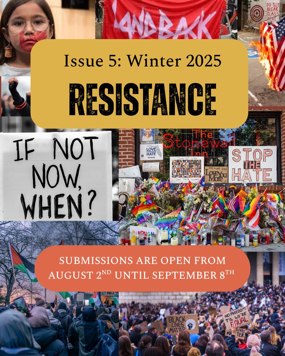 Issue 5 submissions are open🔥

Join our resistance with poetry, CNF, fiction, plays, visual art, comics, and spoken word by submitting before 11:59 pm PST on September 8th. Open internationally! Free to submit.
Learn more &amp; submit eavesdropmagazine.ca/submissions
#canlit #submit #writing