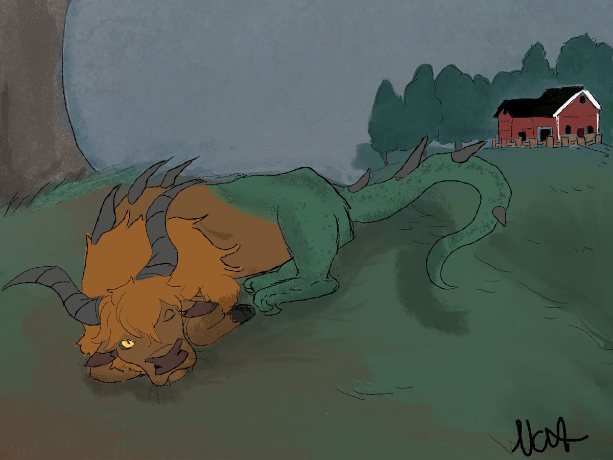 NatDrawz's tweet image. Day 2 of Smaugust: Farmland! #smaugust2025 #subjectively