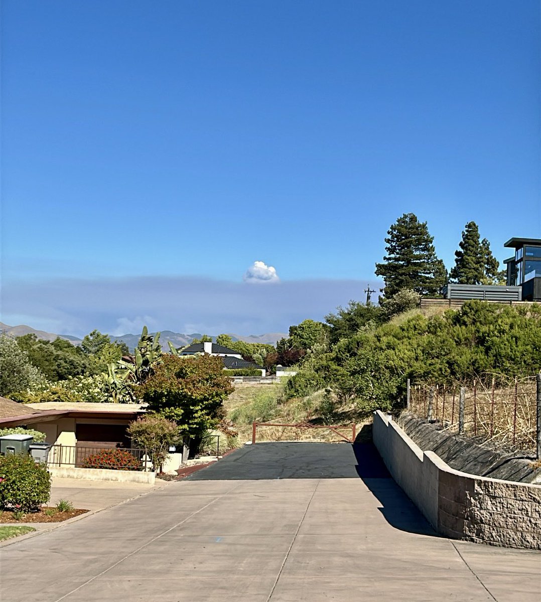 Smoke seen from San Luis Obispo is from the Gifford Fire it’s burned more than 30,000 acres it’s 5% contained. There are some evacuations stay with <a href="/KSBY/">KSBY</a> for more updates. ksby.com/weather/fire-w…