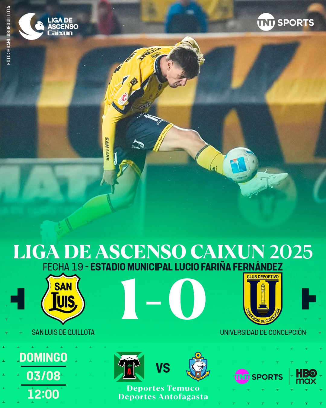 Con un gol de un debutante, San Luis le ganó a la U de Conce 12 Imagen