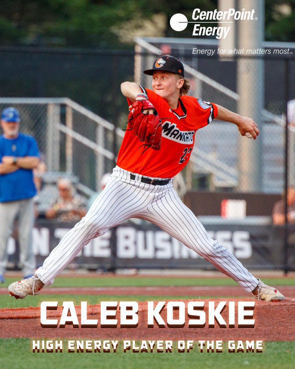 Mankato MoonDogs (@mankatomoondogs) on Twitter photo Caleb Koskie (<a href="/Caleb_Koskie/">Caleb</a>) is your CenterPoint Energy (<a href="/CenterPoint/">CenterPoint Energy</a>) Player of the Game!
8 IP, 3 H, 1 R, 7 K!
#GoDogs Caleb Koskie (<a href="/Caleb_Koskie/">Caleb</a>) is your CenterPoint Energy (<a href="/CenterPoint/">CenterPoint Energy</a>) Player of the Game!
8 IP, 3 H, 1 R, 7 K!
#GoDogs