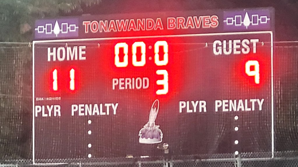 Tonawanda Braves defeated <a href="/Allegany_Arrows/">Allegany Arrows</a> tonight to even the series 1-1!  #CanAmLax