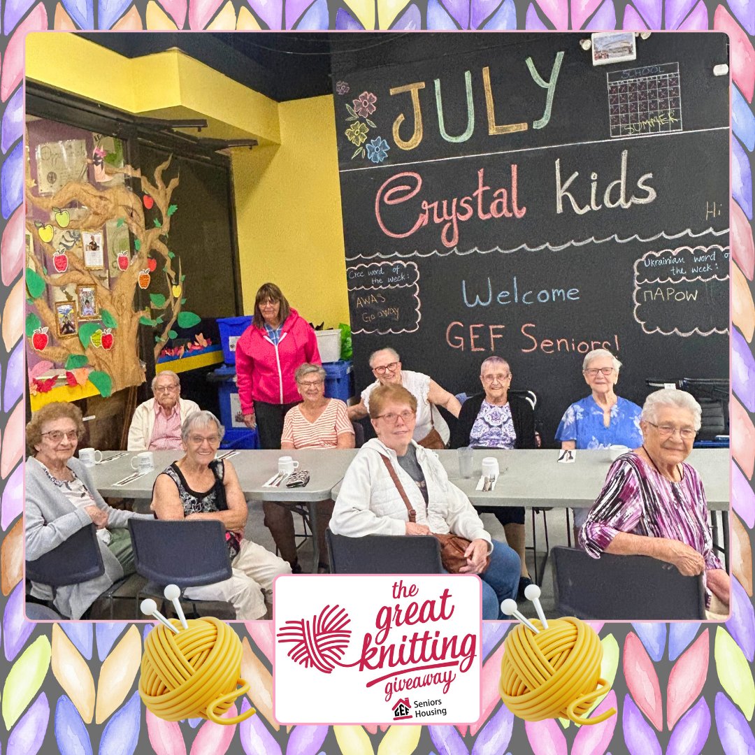 GEF's dedicated knitters donated handmade items to <a href="/CrystalGlassLTD/">Crystal Glass Canada</a> - Crystal Kids Youth Centre – supporting vulnerable youth in #YEG. For more info visit the #GEFGivesBack section at gef.org. #YEGSeniors #YEGCharity #YEGNonprofit #YEG