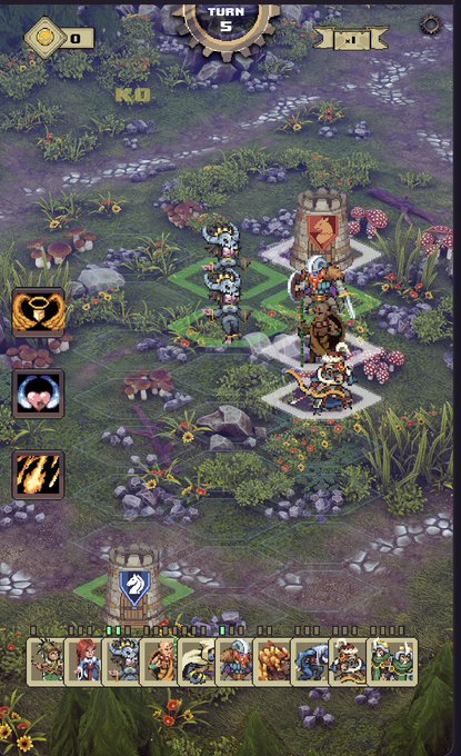 ユニットと基地が配置された戦術的戦場のMachinata Blitzのスクリーンショット
