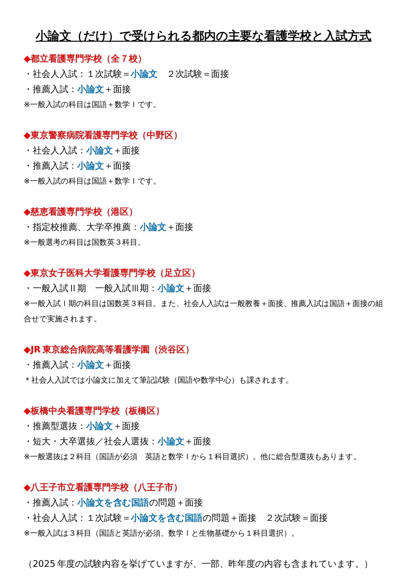 東京アカデミー看護学校/助産師保健師学校受験＜関東エリア＞ on
