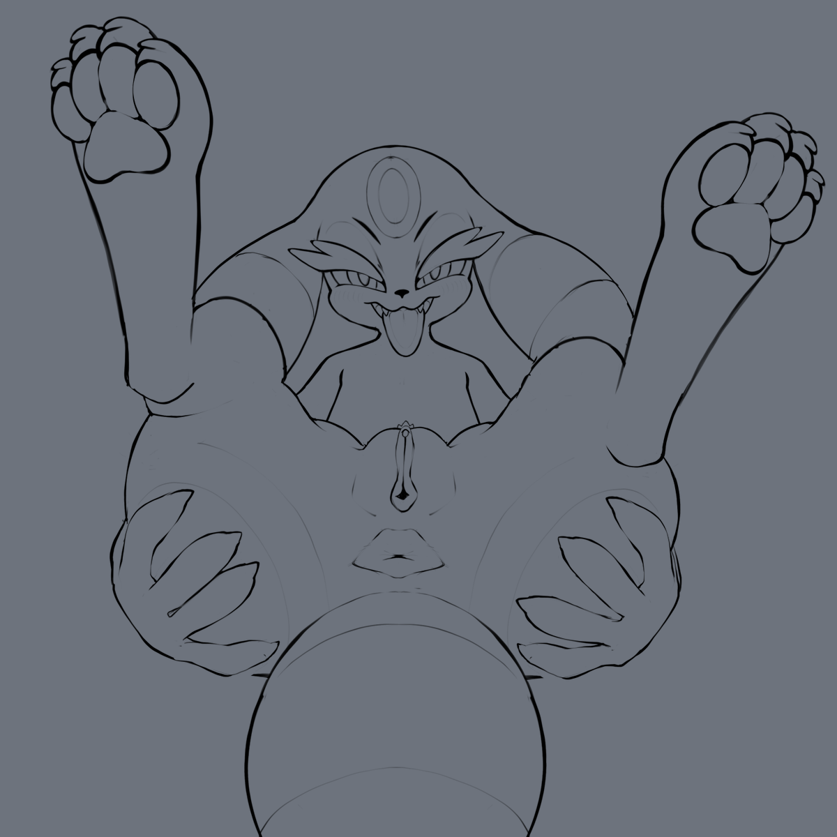 Chunkolates's tweet photo. trying some furry stuff out, Umbreon WIP, paws and all https://t.co/hRDL8rvdnI