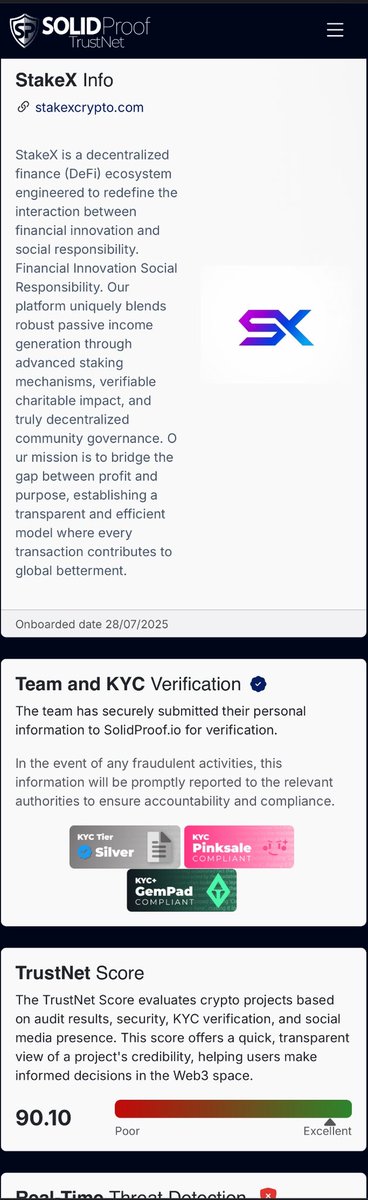 StakeX_official's tweet photo. DAWGZAI- Raised $3.5M - Trustnet Score 76.80

SUBBD- Raised $1M+ - Trustnet Score 68.55

Token6900-Raised $1.6M+-Trustnet Score 67.00

StakeX- (Releases 8/5) - Trustnet Score 90.10

The most trusted crypto https://t.co/NhcZVNW5xk