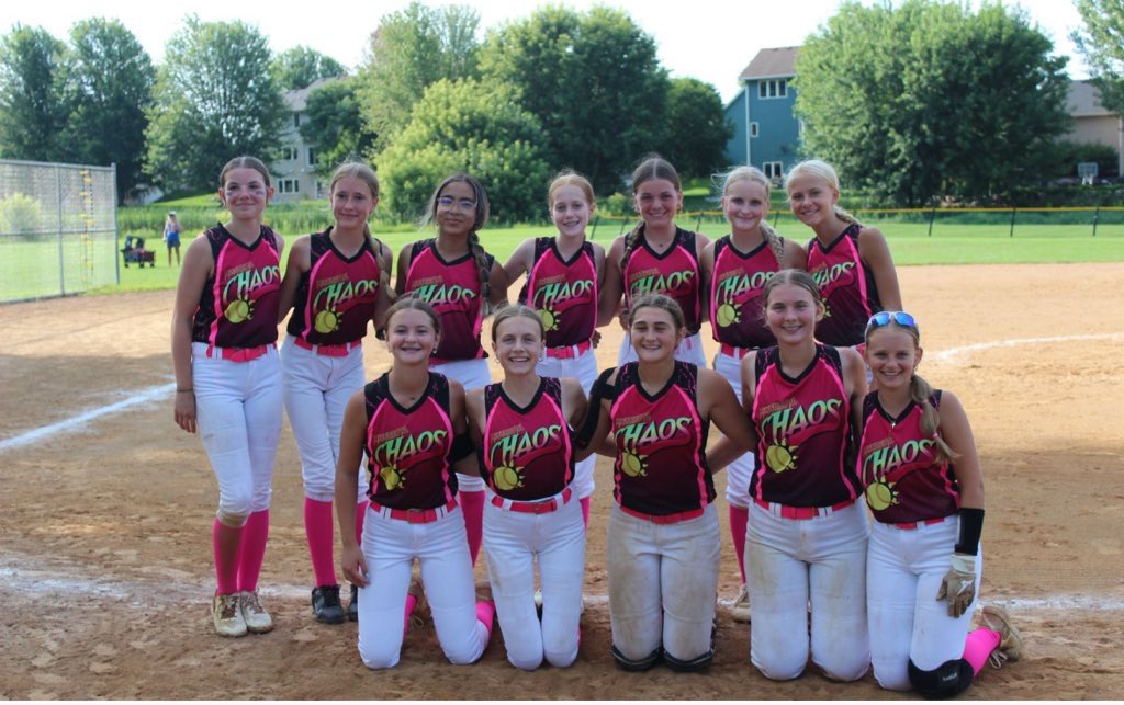 LillianReil3's tweet photo. Had a great time getting to compete at the 14u level this summer with the MN chaos! Had a great season, and ended with a total of 32 games played.🥎🥎

End of season stats
AVG: .413
OBP: .500
H: 30
1b: 23
2b: 5
3b: 2
RBI’s: 18
SB: 18 https://t.co/KLoVolg6Qr