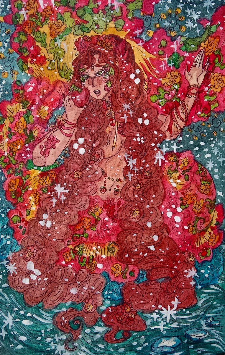 Crimson Upon the Snow 🍎₊°｡❆
#mermaid #art #painting #watercolorart #traditionalart #illustration #artph #arttwt #ArtistOnTwitter