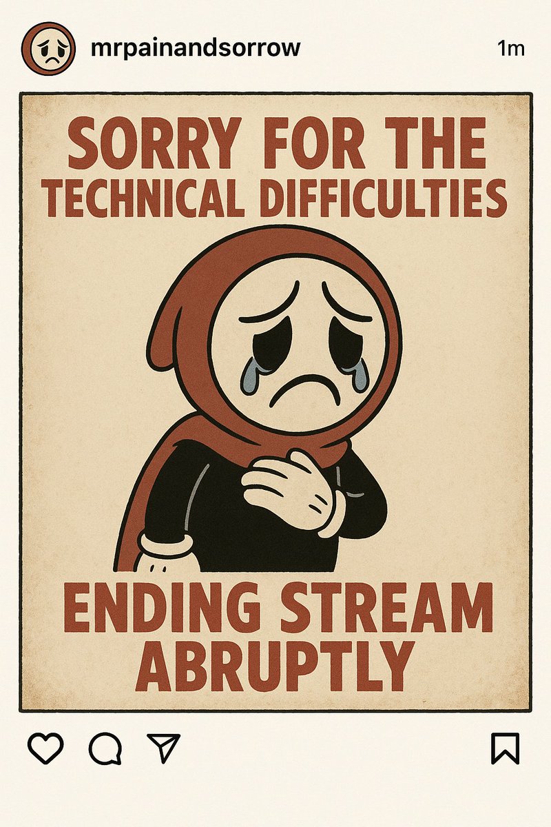 mrpainandsorrow's tweet image. Apologies fam — had to end stream early due to tech issues 😓
Appreciate y’all for pulling up. We’ll be back and better soon 💪🏾
#MrPainAndSorrow #TechIssues #StreamerLife