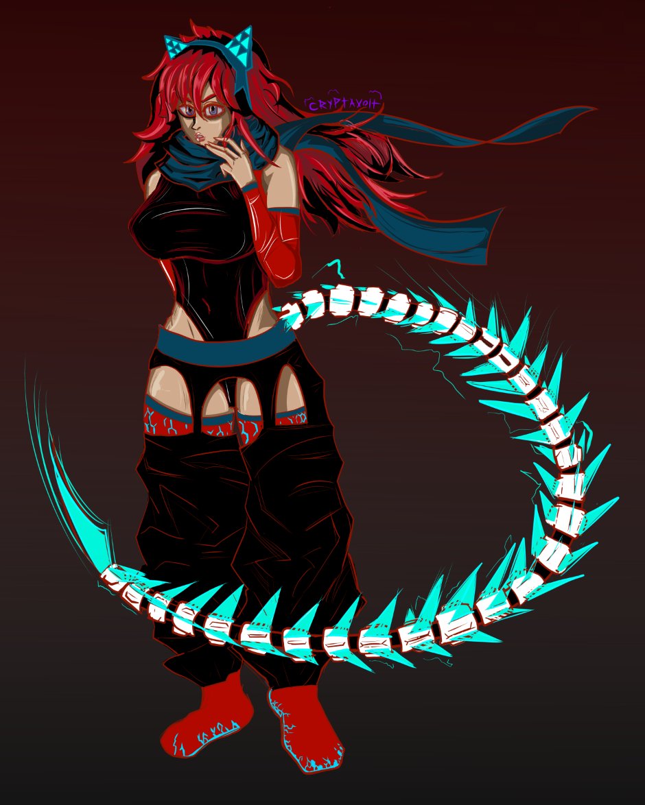 Cryptavolt's tweet image. Meet "Cherry Rouge" Stealth Operative of the Syndicate :] (Mortal Malware post) #ocart