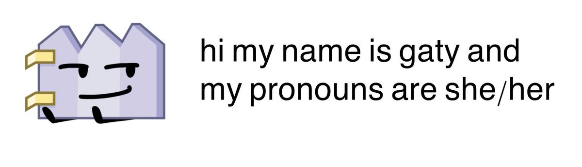 hi my name is gaty and my pronouns are she/her