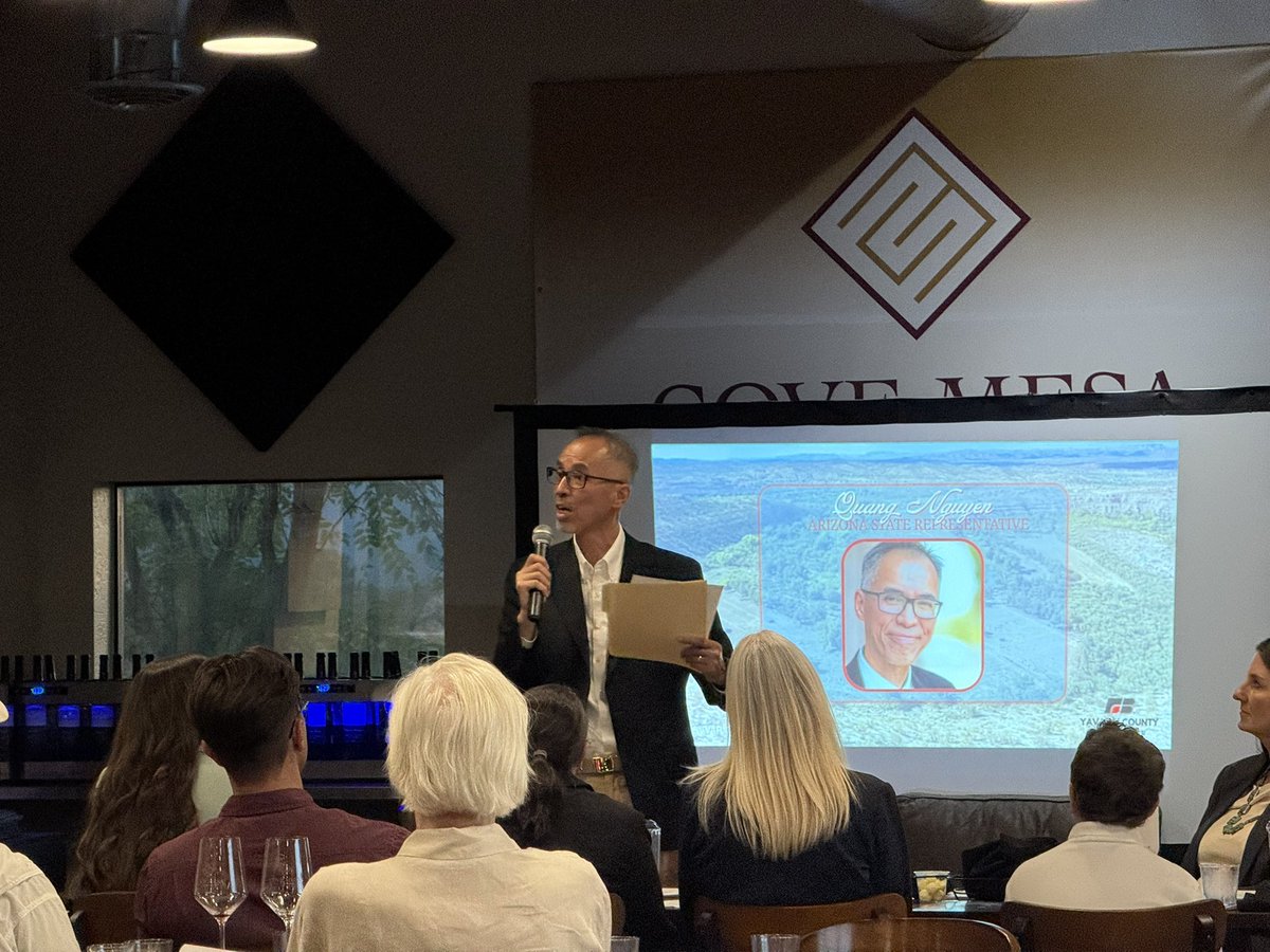 Great hearing from Rep. <a href="/QuangNguyenAZ/">Quang Nguyen</a> and Rep. Selena Bliss at the Yavapai County <a href="/FarmBureau/">American Farm Bureau</a>. Arizona’s farmers and ranchers appreciate your work in the Arizona Legislature!