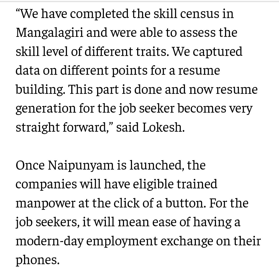 nidhi_sharma's tweet photo. Andhra Pradesh to launch a LinkedIn-like portal NAIPUNYAM  to connect blue collared workers with companies. Starting September, Naipunyam will help workers in resume building and govt in gauging industry requirements, says minister @naralokesh. Exclusive details in @EconomicTimes
#Andhra #andhrapradesh #andhranews
https://t.co/BHJgRozach