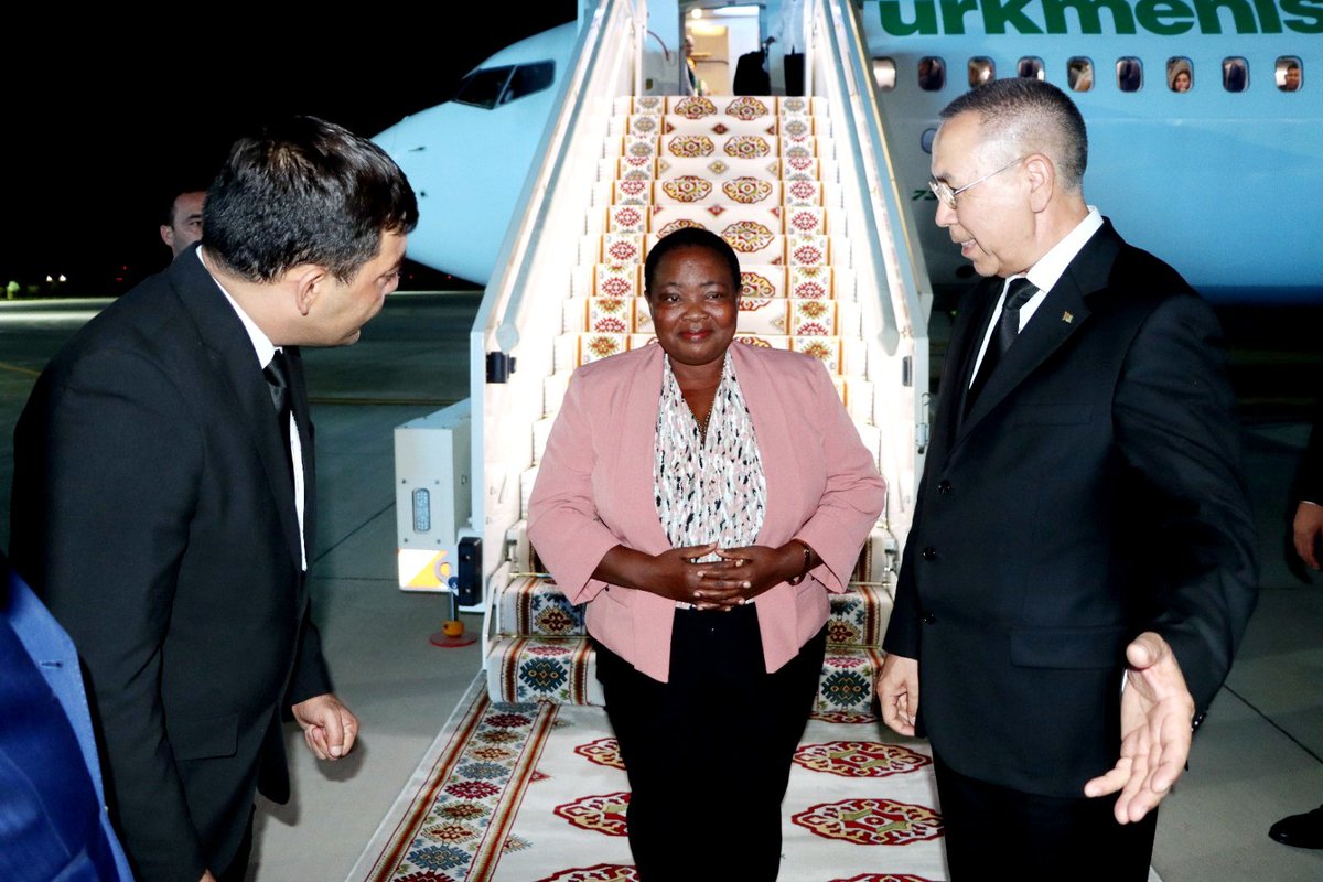 Office of the Prime Minister - Uganda (@opmuganda) on Twitter photo Prime Minister Rt Hon <a href="/R_Nabbanja/">NABBANJA ROBINAH</a> has arrived in Turkmenistan to represent H.E President <a href="/KagutaMuseveni/">Yoweri K Museveni</a> at the United Nations Conference of Landlocked developing countries taking place in the city of Awaza.
On arrival at Turkmenbasi International Airport , Nabbanja was Prime Minister Rt Hon <a href="/R_Nabbanja/">NABBANJA ROBINAH</a> has arrived in Turkmenistan to represent H.E President <a href="/KagutaMuseveni/">Yoweri K Museveni</a> at the United Nations Conference of Landlocked developing countries taking place in the city of Awaza.
On arrival at Turkmenbasi International Airport , Nabbanja was