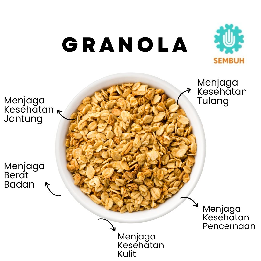 sembutopia's tweet photo. Apakah granola termasuk makanan favorit sahabat? Granola terbuat dari kacang dan biji-bijian.Berikut beberapa manfaat granola yang bisa sahabat dapatkan🩷 #Granola #ManfaatGranola #Sembutopia #InfoSembutopia #TipsSembuhApakah https://t.co/7V34c2xerm