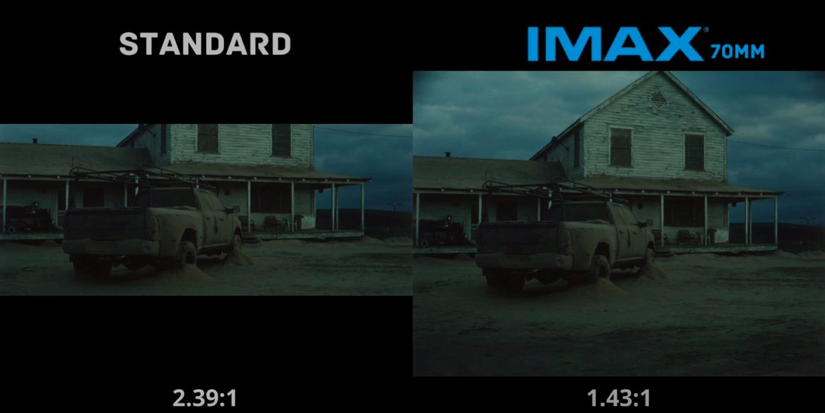 NolanAnalyst's tweet image. Interstellar standard VS IMAX full aspect ratio.