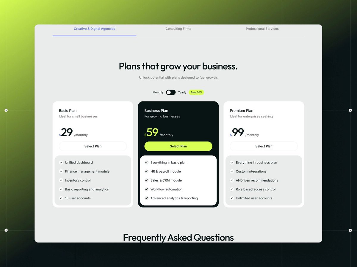 Tanjim38's tweet image. Pricing section 🔥