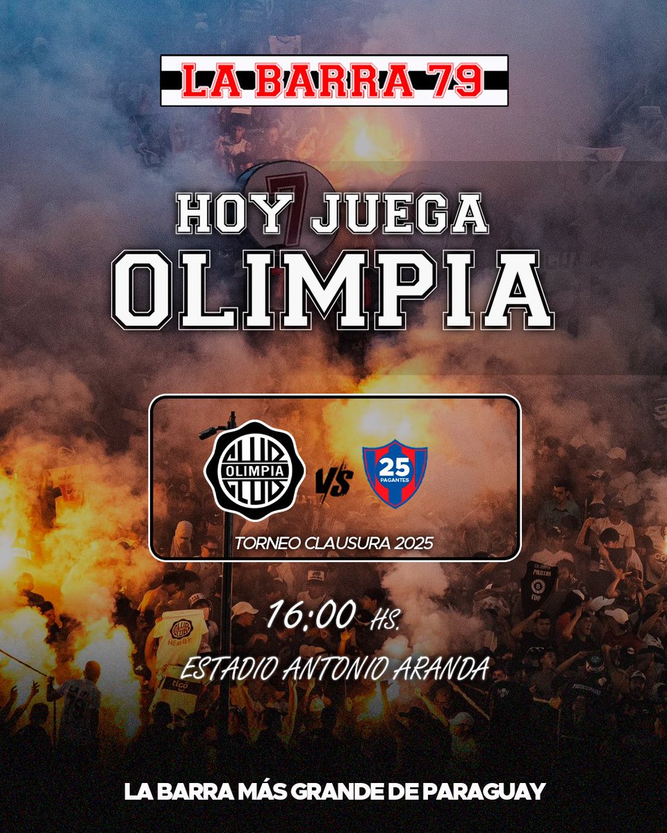 A los jugadores les pido que dejen la vida, mojen esa camiseta que estan en Olimpia🎶

HOY JUEGA EL CAMPEÓN DEL MUNDO 🏆

#LaBarra79 #La79