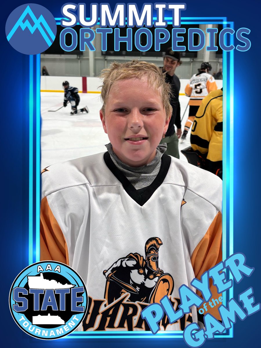 AAA STATE
2012

SDP > Thieves (4-2)
Blue Army > MNHC (2-1)
Warriors > Hometown (4-3)

<a href="/Summitorthomn/">Summit Orthopedics</a> players of the game:
Dylan Mages SDP (3A)
Miles Ottney BA (1G1A)
Chase Vandermeer TNW (GWG)

#aaastate25