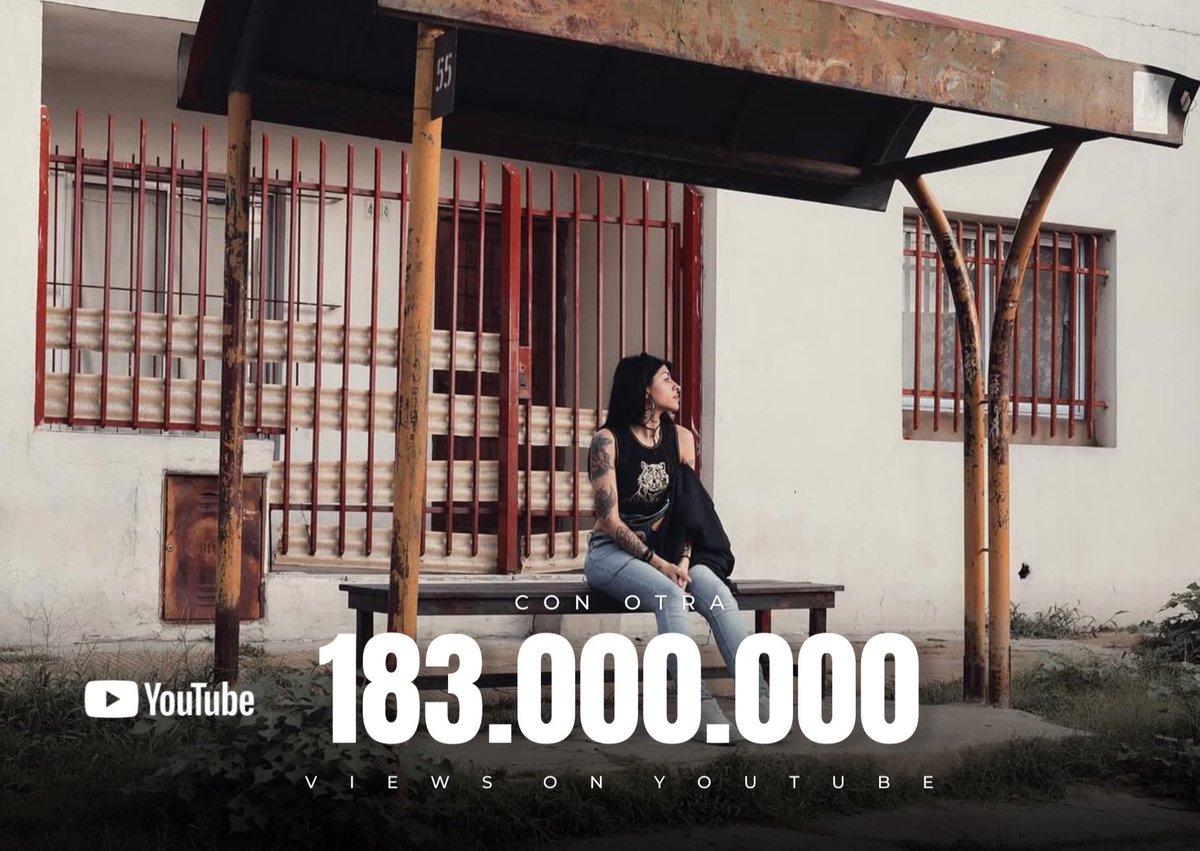 “Con Otra” de <a href="/cazzuoficial/">Cazzu™</a> ha superado los 183 MILLONES de reproducciones en YouTube. 🔥

— Además cuenta con más de 2.2 MILLONES de likes.