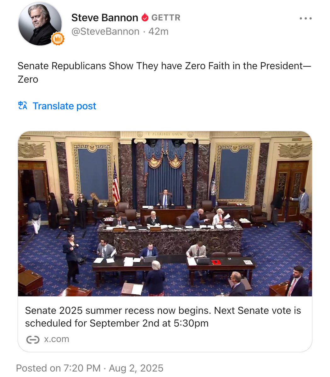 Senate Republicans Show They have Zero Faith in the President—Zero  

x.com/CraigCaplan/st…