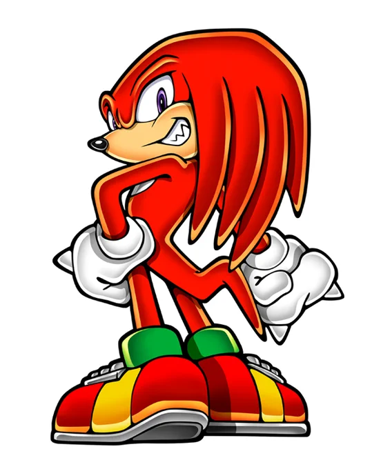 In Sonic Origins, Knuckles can strike a pose that is based on his artwork from Sonic Advance 2.