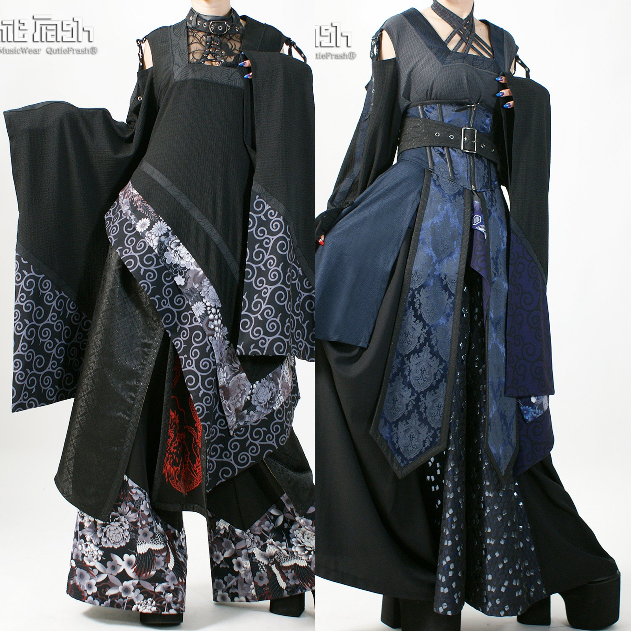 QutieFrash チュニック ブラック 楽天市場】【中古】Qutie Frash / アシンメトリー着物チュニック