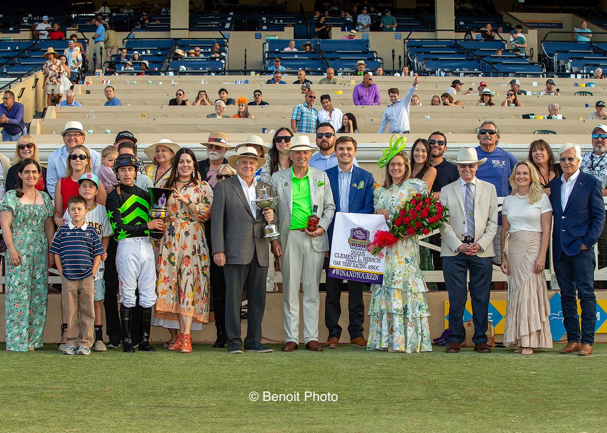 Seismic Beauty and jockey Juan Hernandez win the Grade I, $400,000 Clement L. Hirsch Stakes, Saturday, August 2, 2025 at Del Mar Thoroughbred Club, Del Mar CA.

View all our photos at benoitphoto.com/store/view-pur…

© BENOIT PHOTO
<a href="/BobBaffert/">Bob Baffert</a>