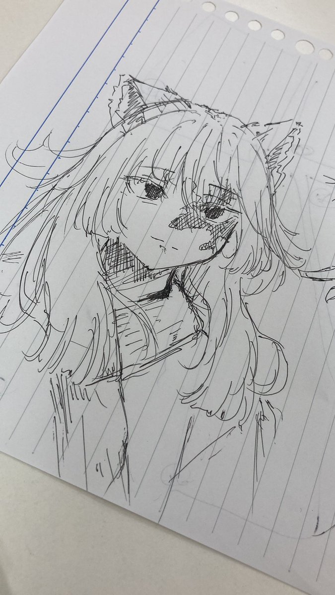 生存報告。相変わらずのサボりようだね私
今日描いたやつだよ