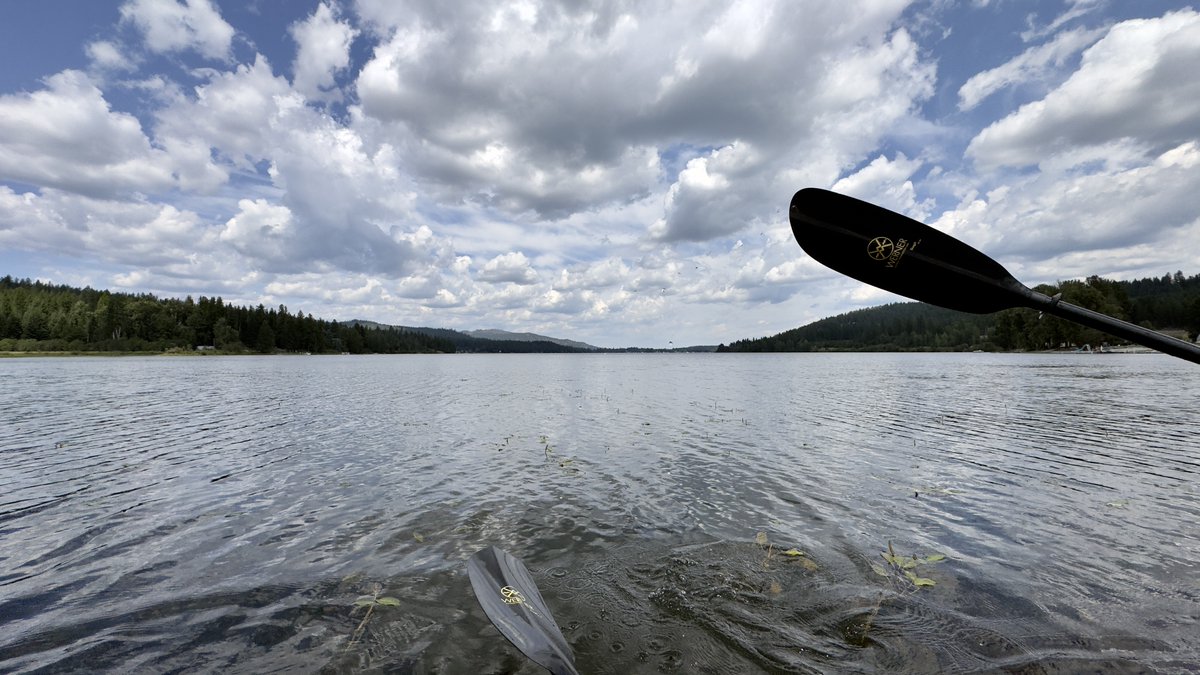 Good morning, we've knocked a lake off our list that we've been wanting to kayak. We circumnavigated Cocolalla Lake on Saturday, battling a stiff breeze as we paddled south along the western shore before heading back to the launch. 🏔❄️☀️ #Idaho #Kayaking #Kayak #adventure