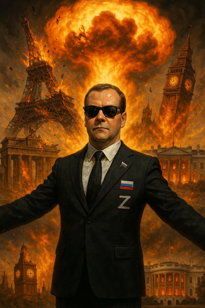 🚨BREAKING NEWS

Dmitry Medvedev:If the dead hand system is activated, all of Russia's enemies will be wiped off the world map in a very short time. Russia is the only power with the largest nuclear capacity in the world.🇷🇺🚀☢️