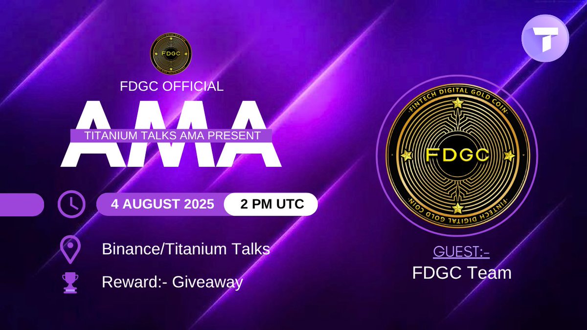 John Lee (@john_lee2018) on Twitter photo 🎙️Get ready for our next BinanveLiveAMA session with FDGC.
🕰 4 August, 2 PM UTC
💰 Giveaway
🗣 FDGC Team
🏛 Venue: binance.com/en/live/u/6893…
📌 Rules: <a href="/fdgcstablecoin/">Fintech Digital Gold Coin</a>
1️⃣ Follow
2️⃣ Like & Retweet 🎙️Get ready for our next BinanveLiveAMA session with FDGC.
🕰 4 August, 2 PM UTC
💰 Giveaway
🗣 FDGC Team
🏛 Venue: binance.com/en/live/u/6893…
📌 Rules: <a href="/fdgcstablecoin/">Fintech Digital Gold Coin</a>
1️⃣ Follow
2️⃣ Like & Retweet