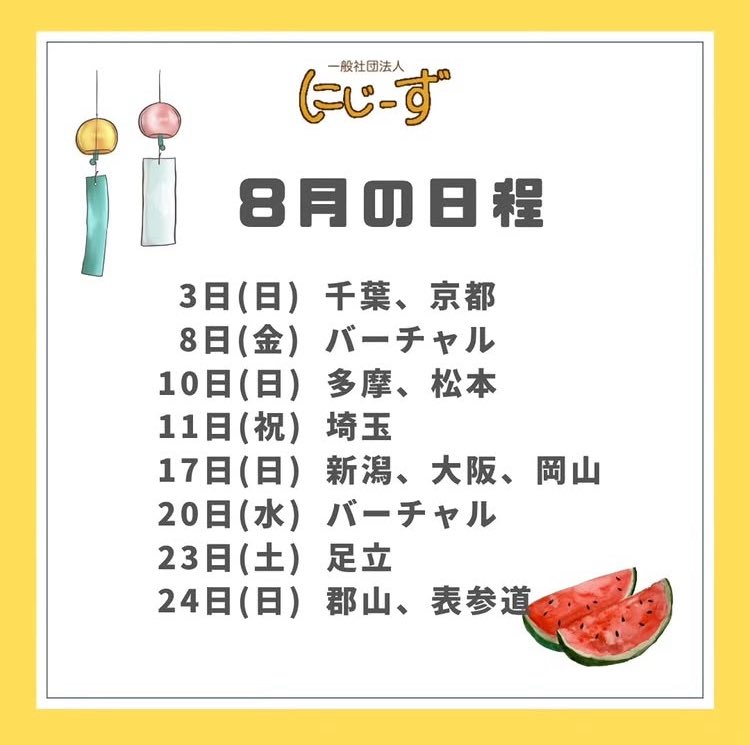 mameta227's tweet photo. にじーずは10代から23歳までのLGBT(かも含む)が安心して話したり遊んだりできる居場所です。
８月も全国各地で開催します！
https://t.co/KFRJAAZPM8

必要な方に届くようによければ拡散お願いします。 https://t.co/aXV2qysLIm