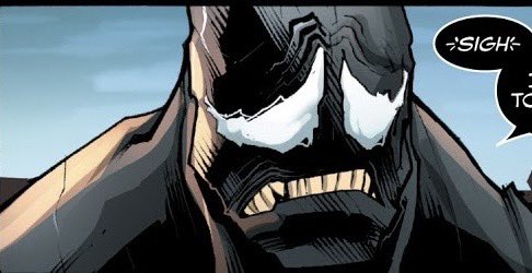 MJ goes to see Peter as Venom and obviously it does not go well, he says “you two deserve each other” 

I fucking hate this.