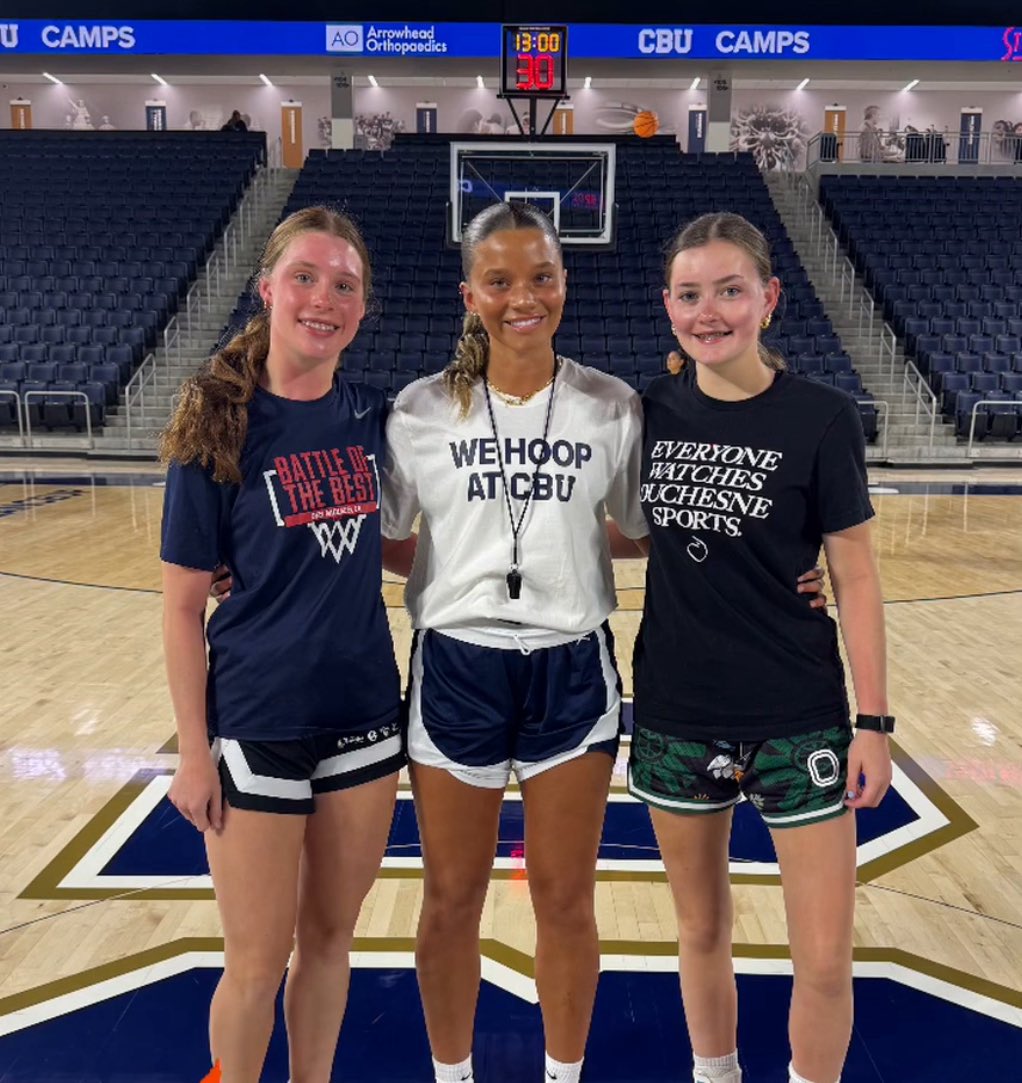 Thank you <a href="/CBUwbb/">California Baptist Women's Basketball</a> for putting on such a great elite camp today! Can’t wait to watch you guys succeed this season and learn more of what CBU is all about! <a href="/gvbacademy/">Going Vertical Basketball Academy</a> <a href="/KhloeLemon24/">Khloe Lemon</a> <a href="/MiriamSamuelso3/">Miriam Samuelson</a>