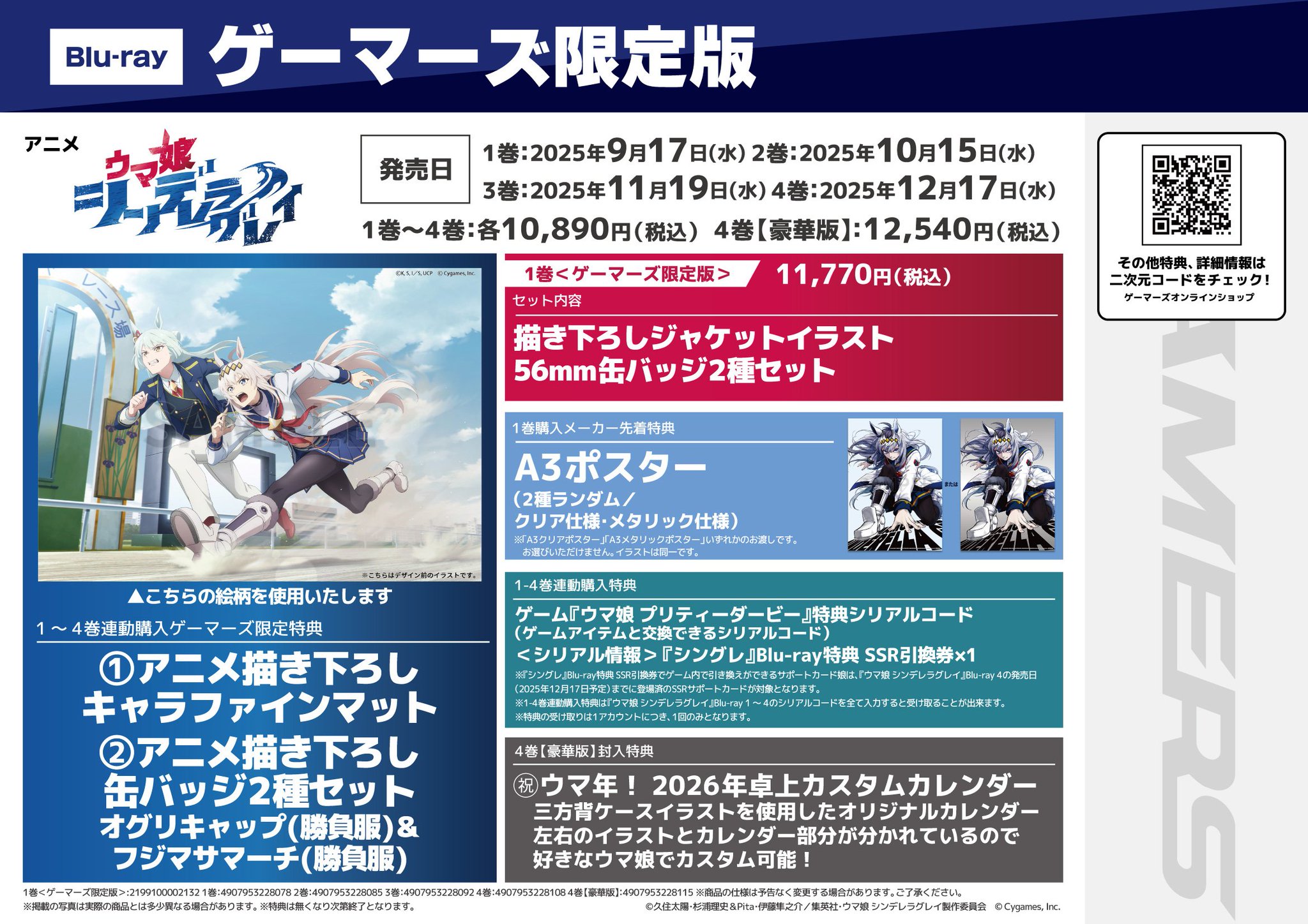 ウマ娘　シンデレラグレイ　エンディング特典　缶バッジ トレーディング缶バッジ／Summer Style／アニメ『ウマ娘