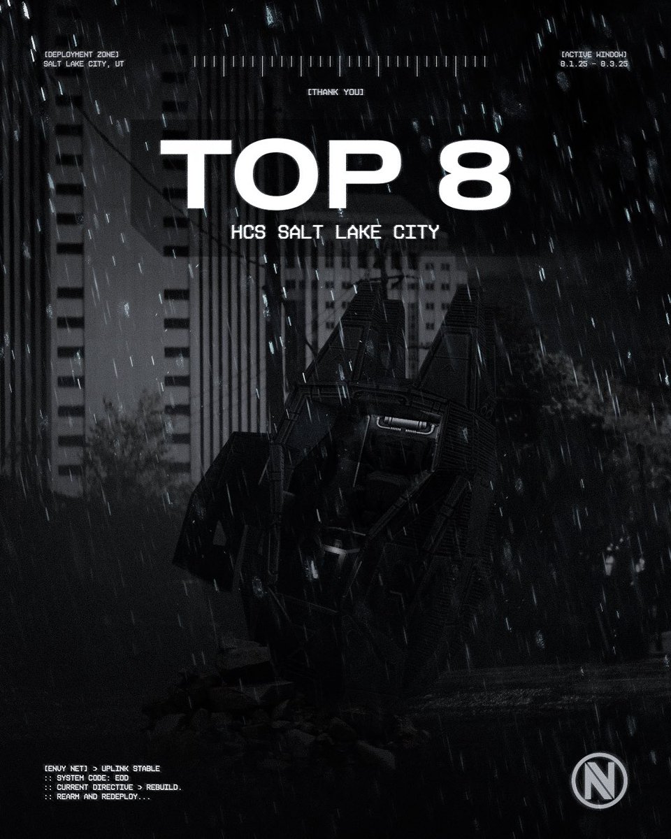 ENVY Halo finish Top 8 at #HCSSLC25 

Thanks to all the fans for your support

#EoD