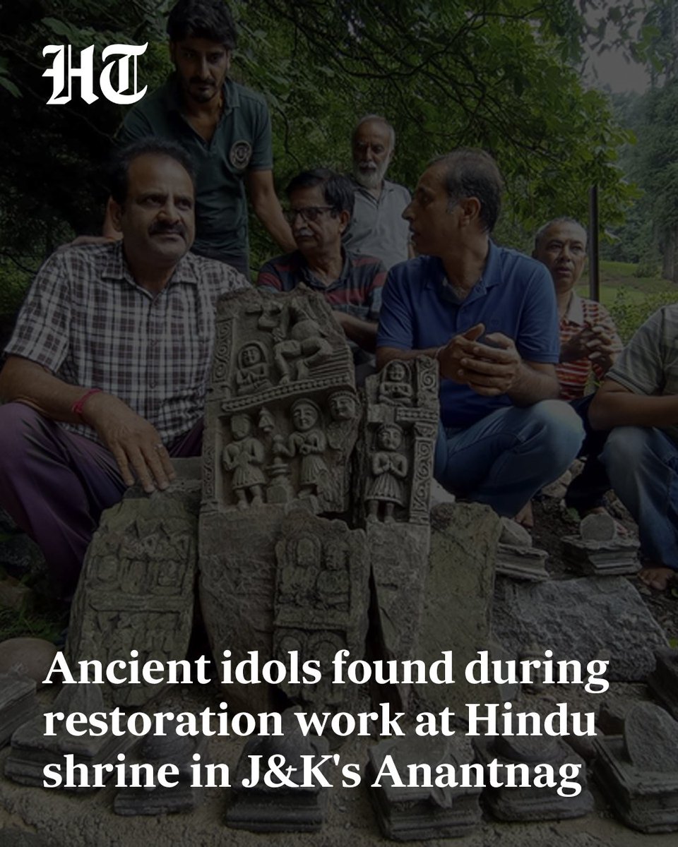Ancient Hindu idols have been recovered during excavation work for a renovation project at a Hindu religious site in Anantnag district of Jammu and Kashmir.

More details inside🔗 hindustantimes.com/india-news/anc…