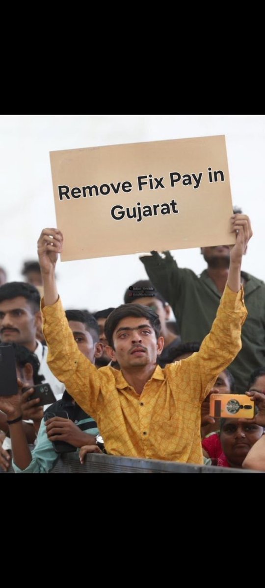 ગુજરાતના યુવાનોનું આર્થિક શોષણ બંધ કરો,
ફીક્સ પે દૂર કરો.
#Remove5yearFixpay
#ops
<a href="/Jamod_chetan/">જમોડ ચેતન</a>
<a href="/mayankp25223644/">mayank patel</a>
<a href="/hardev_vala/">Hardev Vala</a>
<a href="/Dkchauhan5212/">Dharmendrasinh Chauhan</a> 
<a href="/DipaksinhVaghe4/">Tr Dipaksinh Vaghela</a> 
<a href="/chauhanAmrat/">Amrat Chauhan</a>
<a href="/ShaktiLadhava/">Shakti Ladhava</a>
<a href="/MrAmit_mr/">Amit</a>
<a href="/BamanyaHitesh/">Hitu Bamanya</a>
<a href="/KishnGojia/">꒒ ꂦ ꀘ ꀤ 🇮🇳</a>
<a href="/vijayVegad07/">Er. Vijay Vegad 🇮🇳</a>
<a href="/MphwFhw_Gujarat/">બેરોજગાર યુવા સંઘર્ષ સમિતિ</a>
<a href="/NaranGadhvi24/">CRaCkEr</a>
