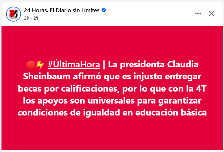 Fomentando la mediocridad <a href="/Claudiashein/">Claudia Sheinbaum Pardo</a> , estas gentes quieren que México siga siendo tercermundista, mientras ellos estén en el poder, por más jodida que esté la economía, ellos siempre tendrán las bolsas llenas (como Cuba o Venezuela), mirén nada más a los hijos de AMLO,
