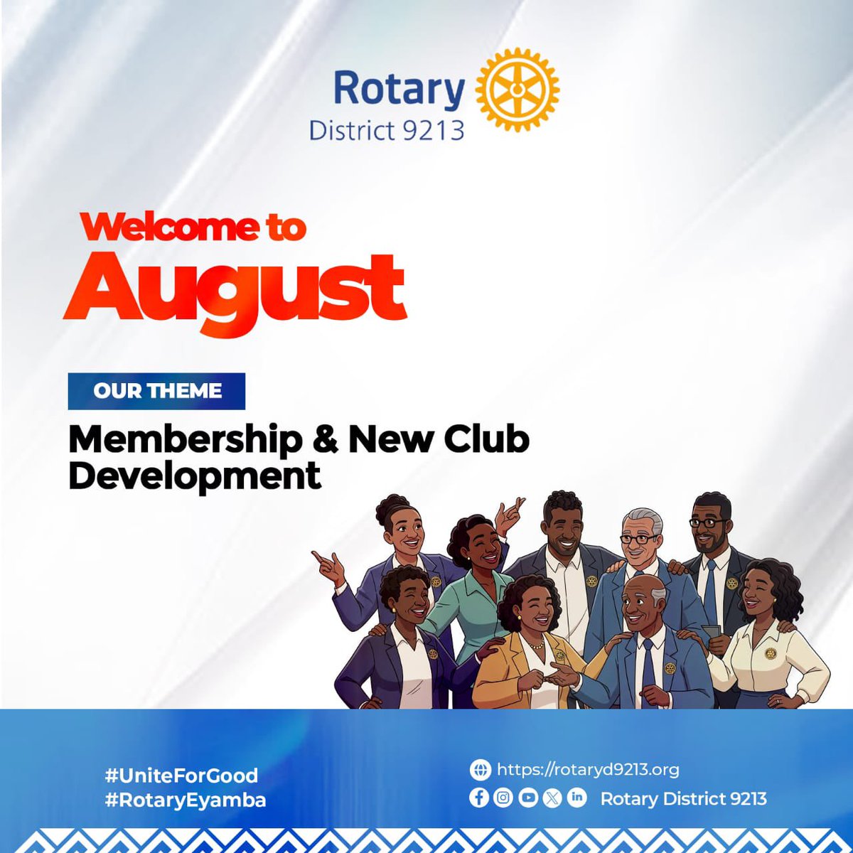 Rotary District 9213 (@rotaryd9213) on Twitter photo August is Rotary’s Membership and New Club Development Month. 
It’s a time to grow our impact and welcome new members. Interested in making a difference? 
Now’s the time to join.
#RotaryEyamba August is Rotary’s Membership and New Club Development Month. 
It’s a time to grow our impact and welcome new members. Interested in making a difference? 
Now’s the time to join.
#RotaryEyamba