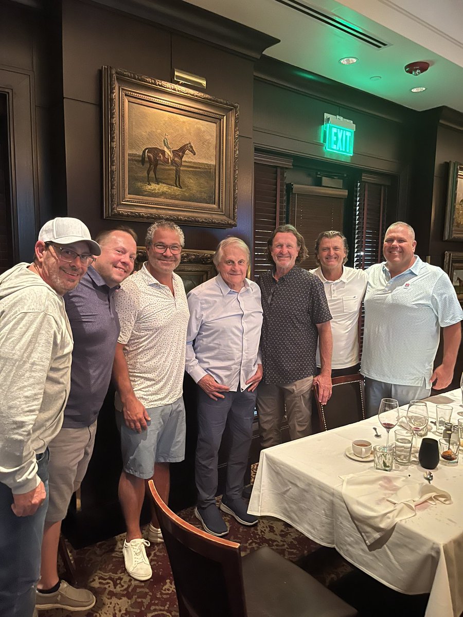 Great dinner with three Hall of Famers tonight! Tony LaRussa, Robin Yount and Trevor Hoffman.