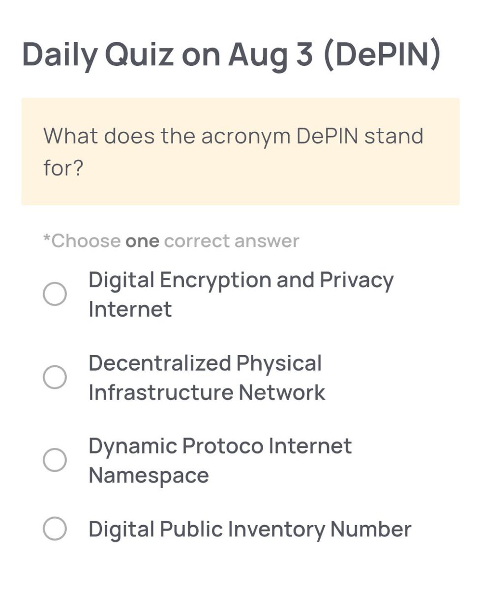 XENEA Wallet 🔍デイリークイズのヒント

もしストレージ、センサー、無線ネットワークといった物理インフラが、大手企業ではなくユーザー自身によってブロックチェーン上で運用されるとしたら？これがWeb3が目指す新たなインフラの形です💡