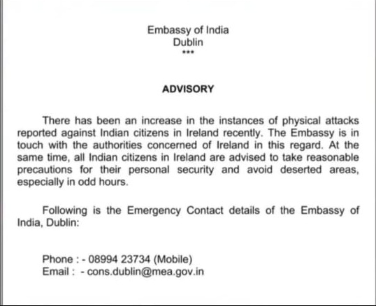 Earlier it was in Australia and now Ireland.